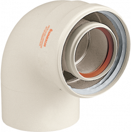 Колено коаксиальное 90 градусов 60/100 мм (не конденс.) IM3.010949 Колено коаксиальное 90 градусов 60/100 мм (не конденс.) IM3.010949